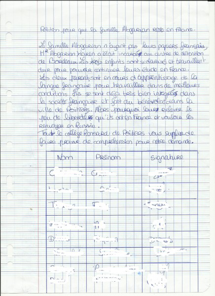 Pétition Ronsard